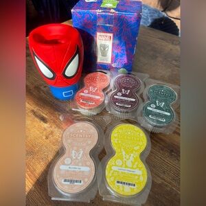 Marvel Spider-Man Scentsy Wall Fan Diffuser and 5 packs of pods. All brand new!